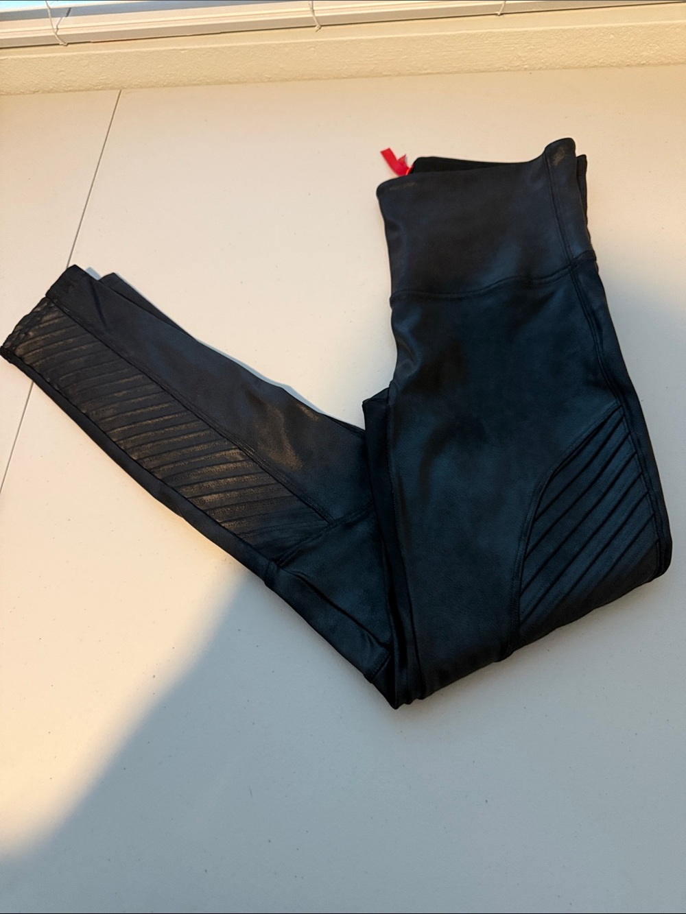 SPANX Black Shaping Top with Red Logo Tag